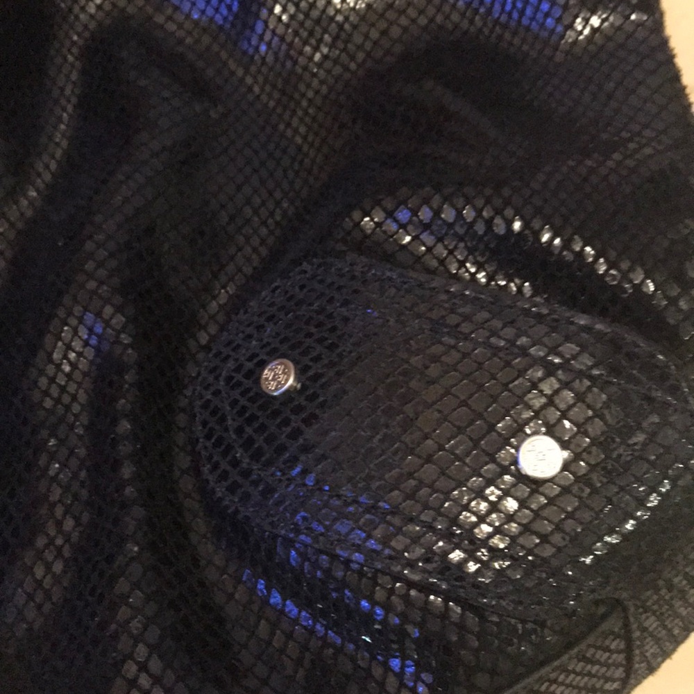 Cole Haan Slouch Handbag, Black Python Leather - image 4